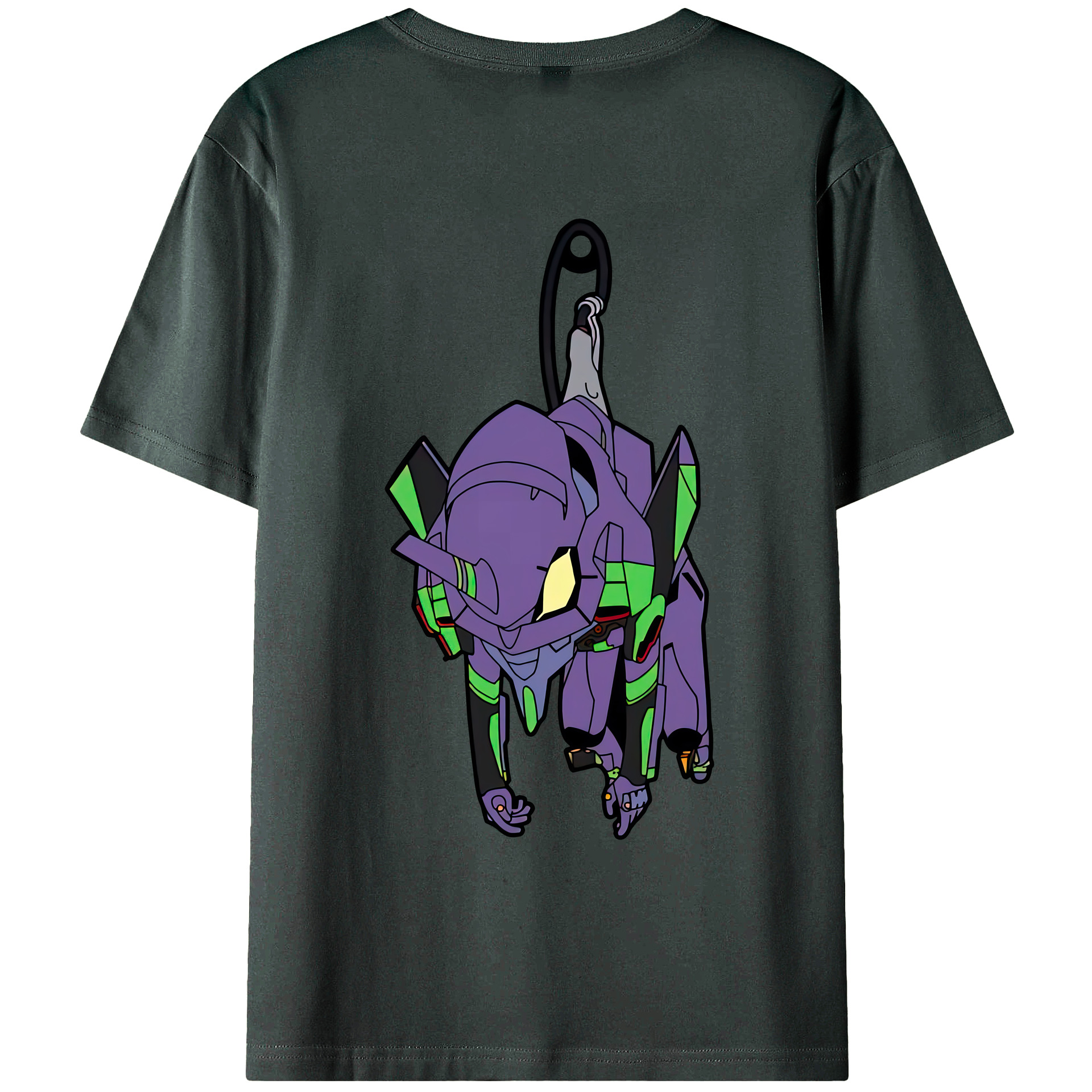 （画像用） EVA 新世紀エヴァンゲリオン 綿100％ メンズ半袖Tシャツ（バックプリント） 通気性